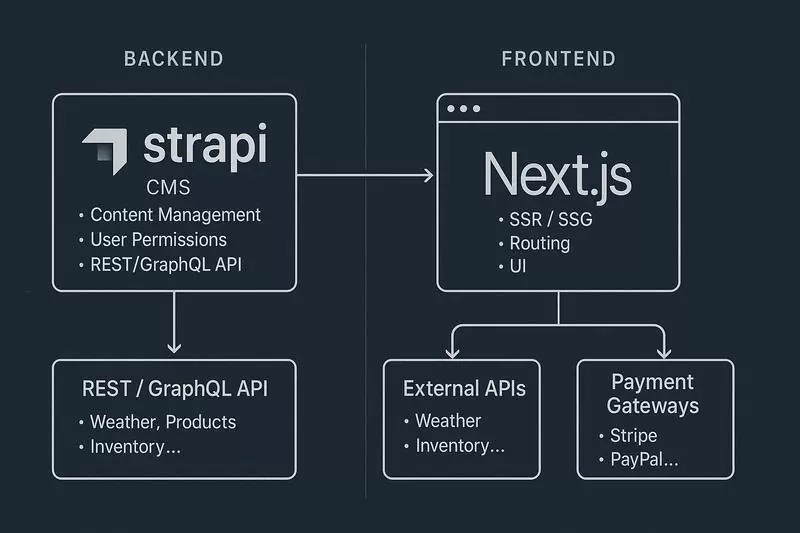 Схема Strapi Next.js